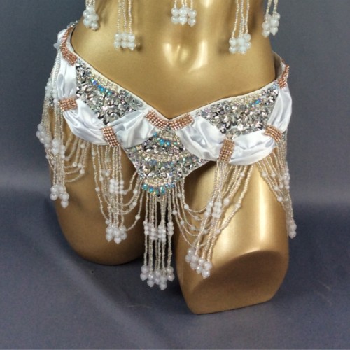 High Quality  Women's sequins Belly Dance Costume Sexy Hip Scarf Wrap bellydance Belt with tassel  beading waist chain BELT1356