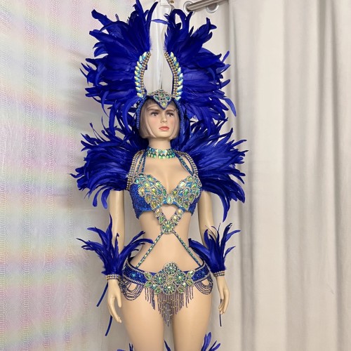 Hot sale Women's beaded Crystal belly dance costume wear sexy bellydancing costumes bellydance clothes with feather set