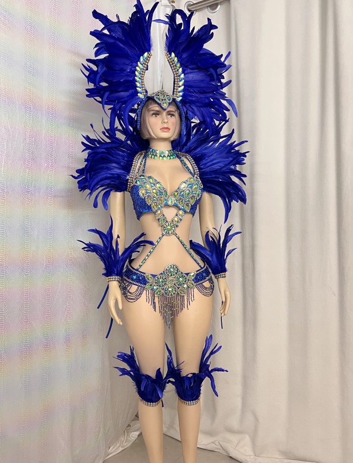 Hot sale Women's beaded Crystal belly dance costume wear sexy bellydancing costumes bellydance clothes with feather set