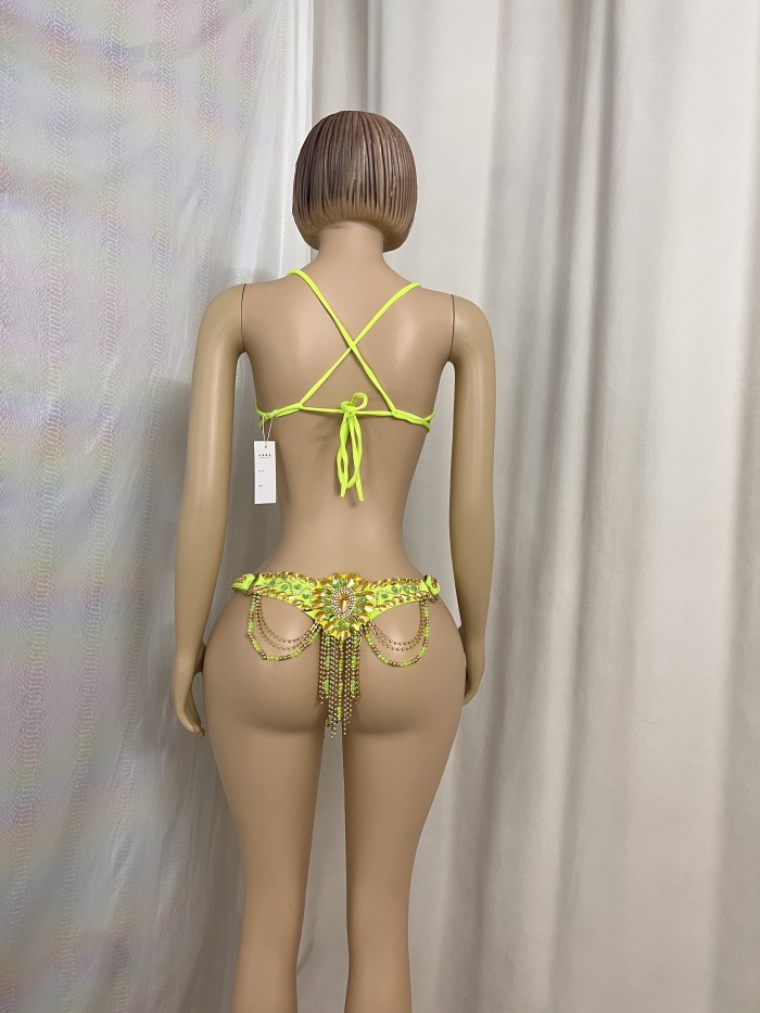 New Style Samba Carnival Costumes Handmade Wire Bra With Belt And Feather Arm,Leg For Rave Carnival