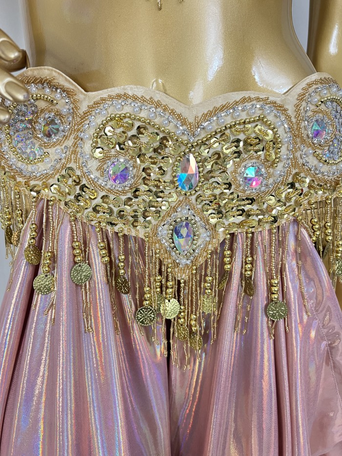Samba Carnival Belly Dance Costumes Handmade Beads Bra And Belt With Lantern Pants For Performance Costumes