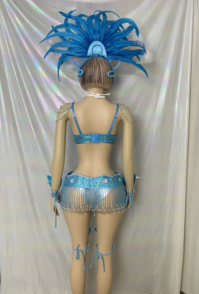 HOT SALEING Sexy Samba Rio Carnival Costume Feather Headdress #C2152