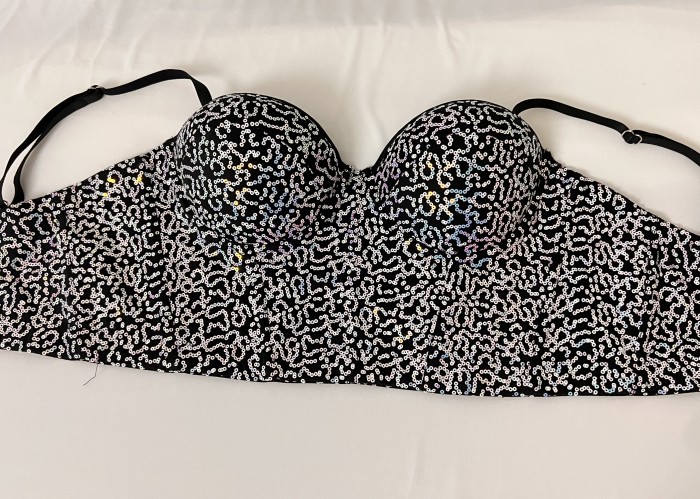 Sexy Corset Top For Women Nightclub Stones Top With Chest Pad Party Short Clothes