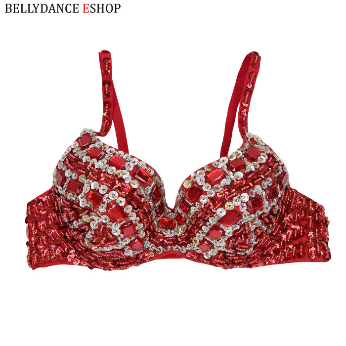 Belly Dancing Bra For Women Beading Sequins Bra For Rave Dance Sexy Night Party Bellydance Top