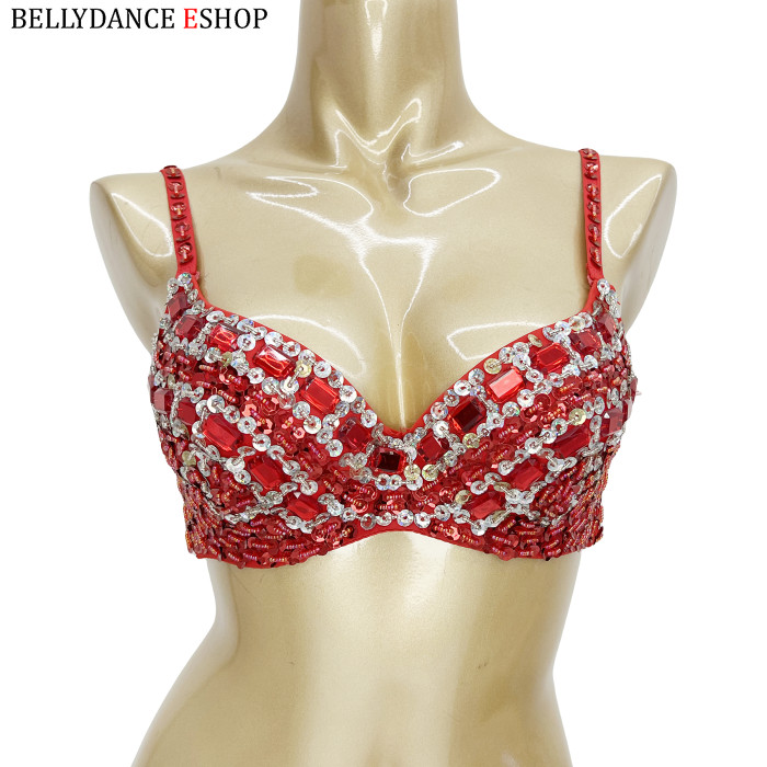 Belly Dancing Bra For Women Beading Sequins Bra For Rave Dance Sexy Night Party Bellydance Top