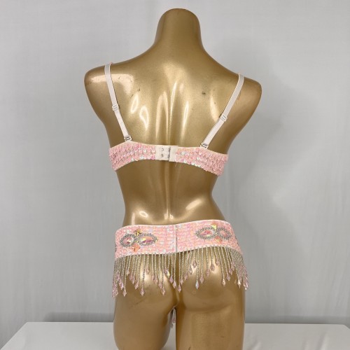 Hand Beaded Belly Dance Samba Costumes Bra and Belt 2pcs TF2505