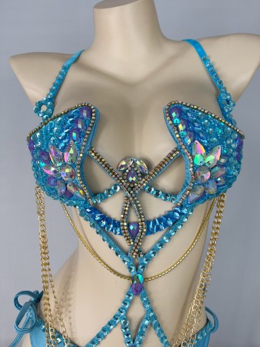 New Style Samba Carnival Sexy Costumes Monokini With Stones For EDC