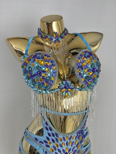 New Handmade Samba Carnival Bodysuit With Stones For EDC Festival