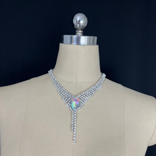 Silver Diamond  Necklace