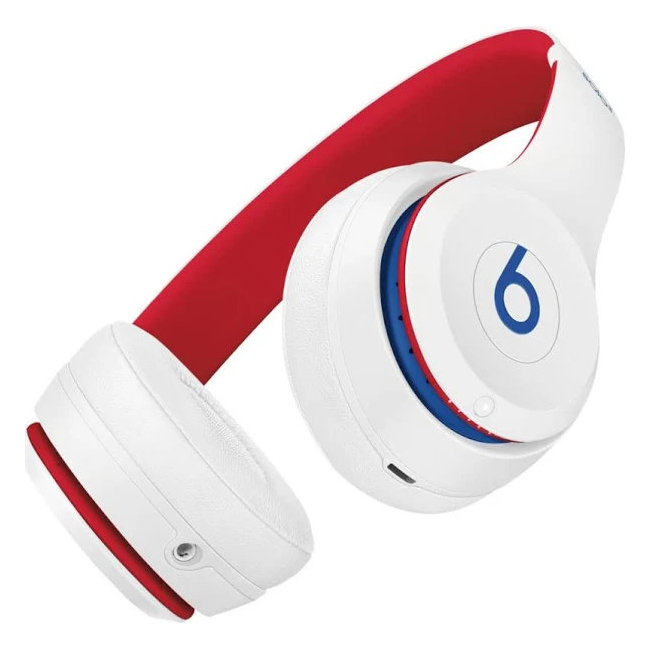 white and red headset