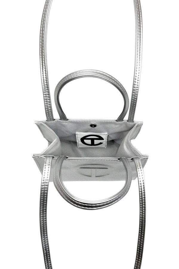 small silver telfar bolsa