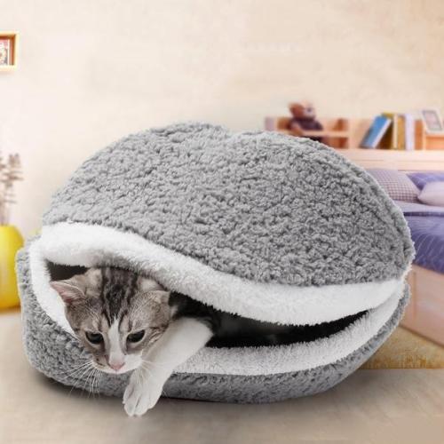 Hamburger Shape Pet Bed Removable Cotton Soft Bed Puppy House Kitten Cushion Pillow