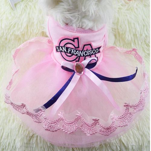 Fashion Solid Colored Dog Dress Dog Clothes