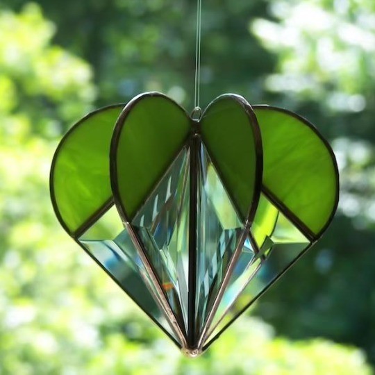 Stained Heart-shaped Suncatcher-The Best Gift