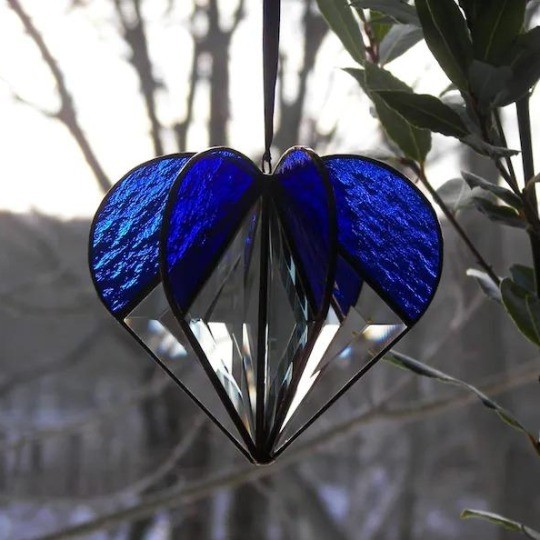Stained Heart-shaped Suncatcher-The Best Gift