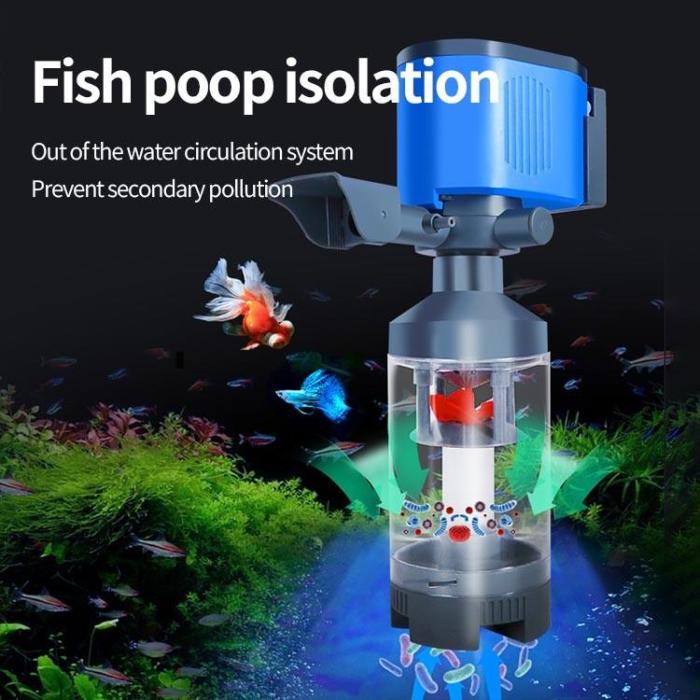 Fish Poop Isolation, Built-in Filter In Fish Tank
