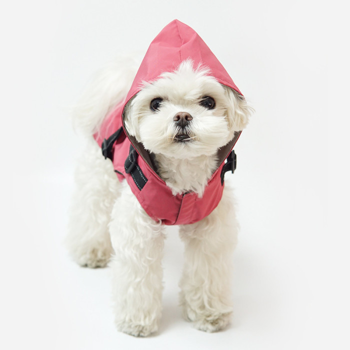 Pet Dog Waterproof Raincoat With Harness
