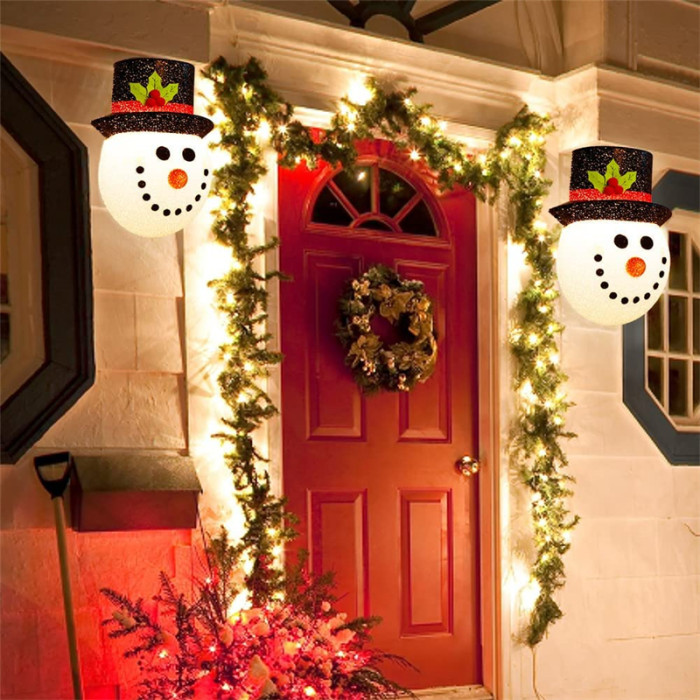 【🎅Christmas Sale⛄】Snowman Christmas Porch Light Covers