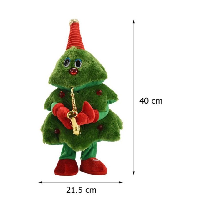 🎄Plush electric toy Christmas tree can sing and dance
