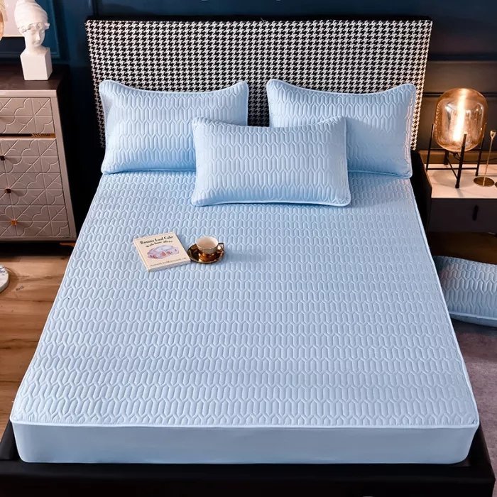 🔥Hot Sale Breathable Silky Fitted Sheet - Antibacterial and anti-mite Sheet(Free 2 pillowcases)
