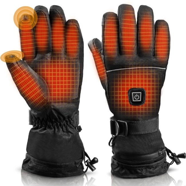 Rechargeable Heated Gloves with 4000 mAH Batter - Up to 148° F（free size）