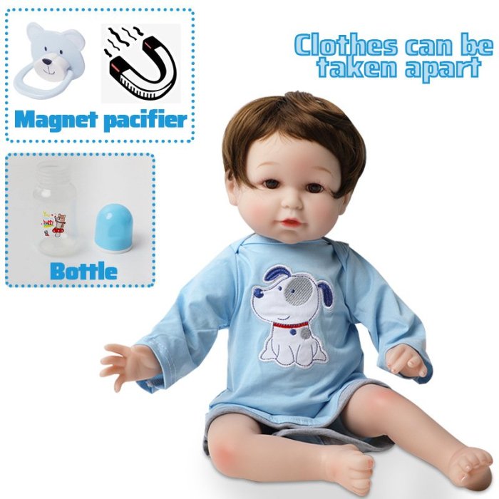 22 inch soft silicone reborn boy baby doll toys for children