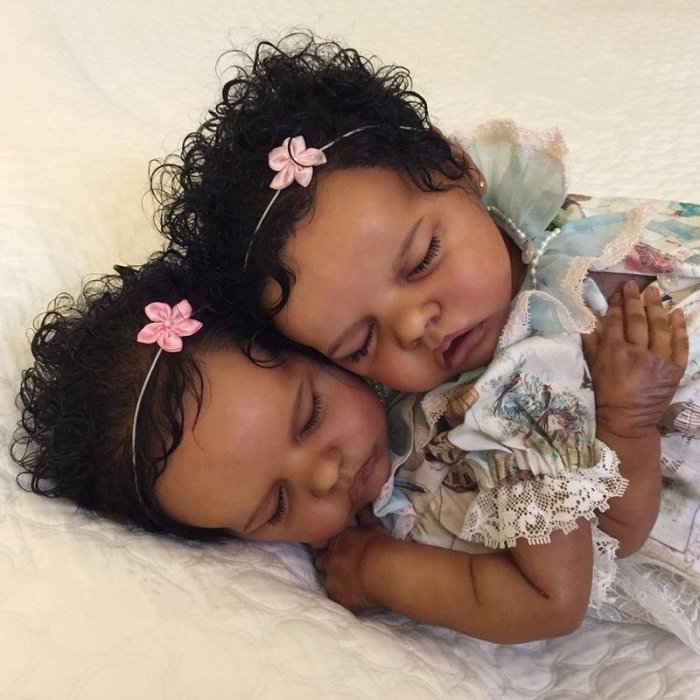 [TWINS]17 '' Real Lifelike Twins Sister Atalanta and Celeste Reborn Baby Doll Girl