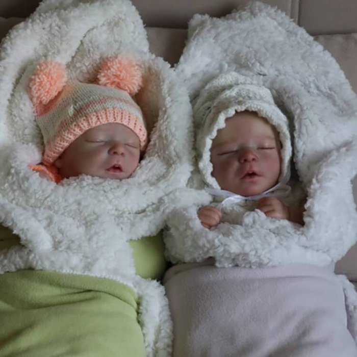 17.5'' Realistic Twin Brothers Truly Reyna and Kyra Reborn Baby Doll Boy