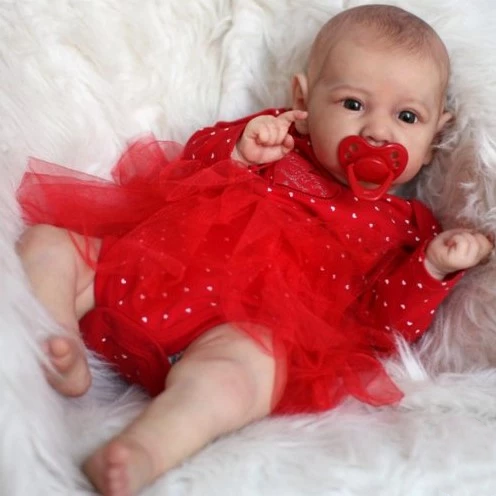 [Realistic Handmade Gifts]22  Lifelike Baby Dolls With Open Close Eyes Lillian Reborn Saskia Baby Doll Girl,Realistic&Lifelike “Red?Newborn Baby Dolls