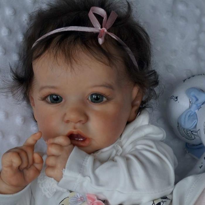 [Realistic Handmade Gifts]22'' Lifelike Alina Reborn Baby Doll Girl with Coos and ''Heartbeat''