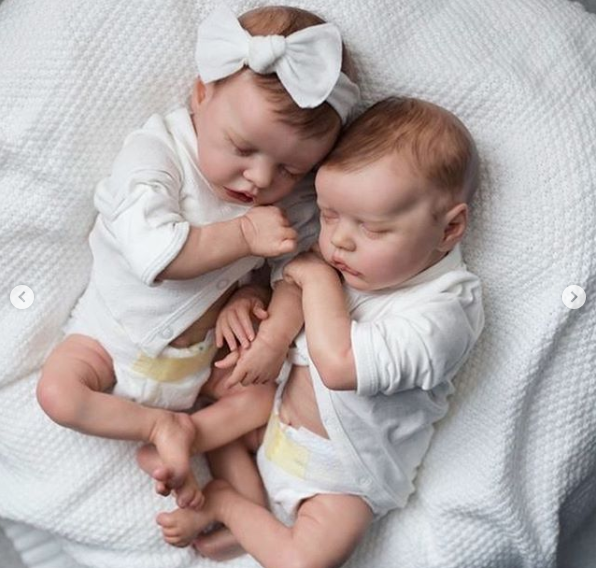 17  Sweet Sleeping Dreams Reborn Twins Sister Zenobia and Kendall Truly Baby  Girl, Birthday Gift