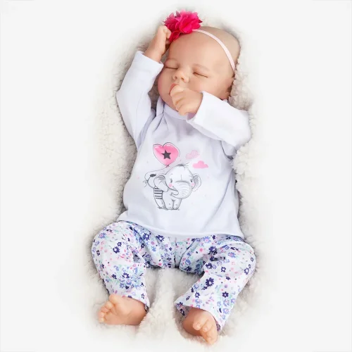 [Realistic Handmade Gifts]17'' Real Lifelike Journey Reborn Baby Doll Girl with Coos and ''Heartbeat''