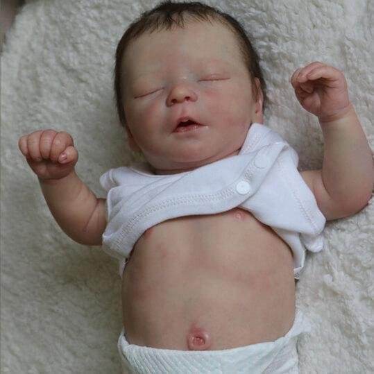 [Heartbeat💖 & Sound🔊]  Realistic 17.5'' Monica Reborn Baby Doll Boy