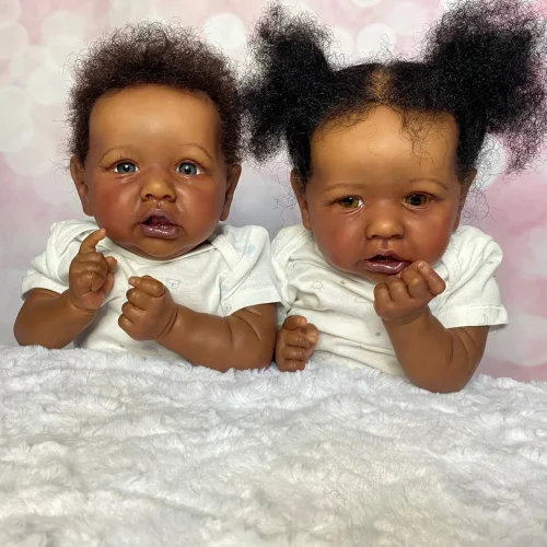 [Heartbeat💖 & Sound🔊]22  Winsome Omari & Ola Verisimilitude Twins Reborn Baby Doll
