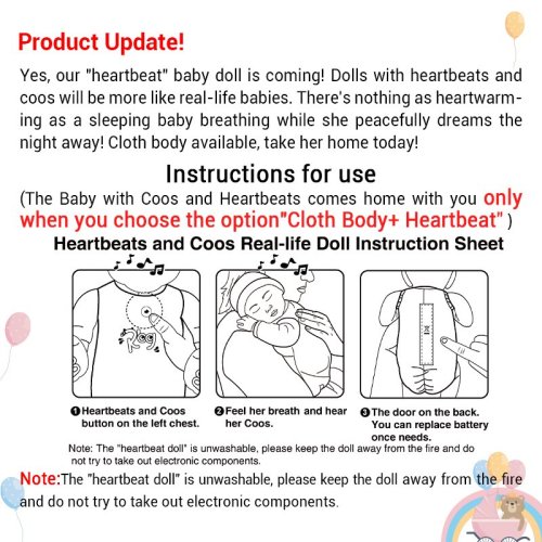 [Heartbeat & Sound] 21'' Kids Reborn Lover Esther Truly Baby Girl Doll