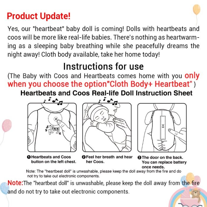 22'' Sutton Reborn Baby Doll Girl, Lifelike Soft Doll Gift with Coos and ''Heartbeat''