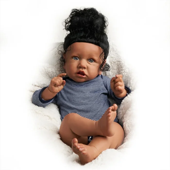 22'' Letitia Reborn Baby Doll Girl, Lifelike Soft Doll Gift with Coos and ''Heartbeat''