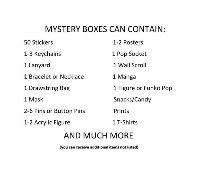 Anime Mystery Box【Free Shipping】