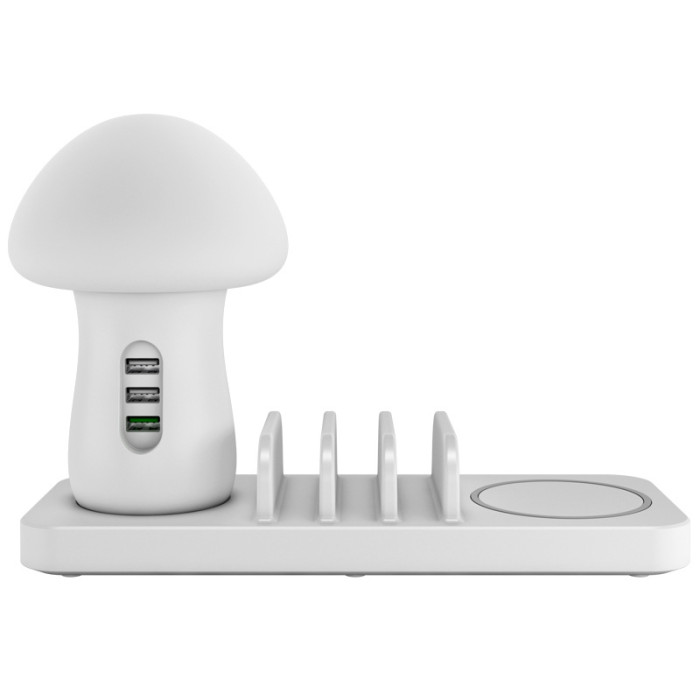 Multi Ports Quick Charger 3.0 Mushroom Lamp