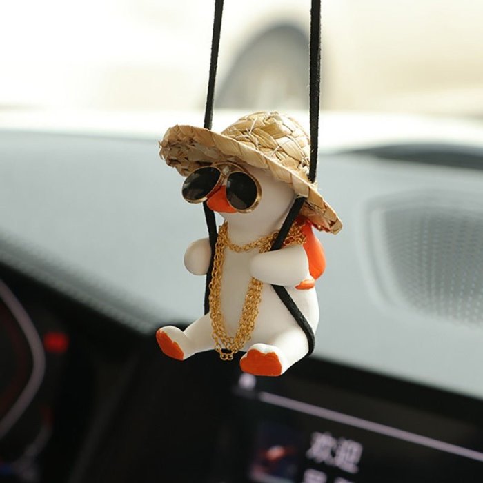 Swing Duck Rear View Mirror Car Charm
