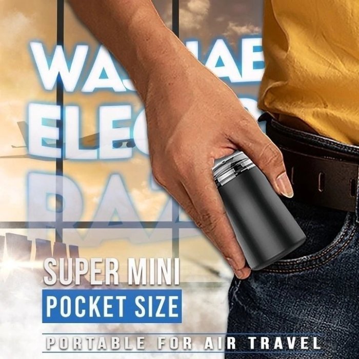 Pocket Size Washable Electric Razor（50% OFF）