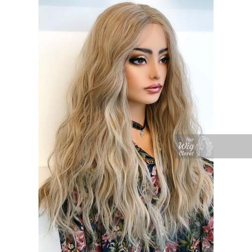 Abigail | 24  Ash Blonde Lace Wig Long Wavy