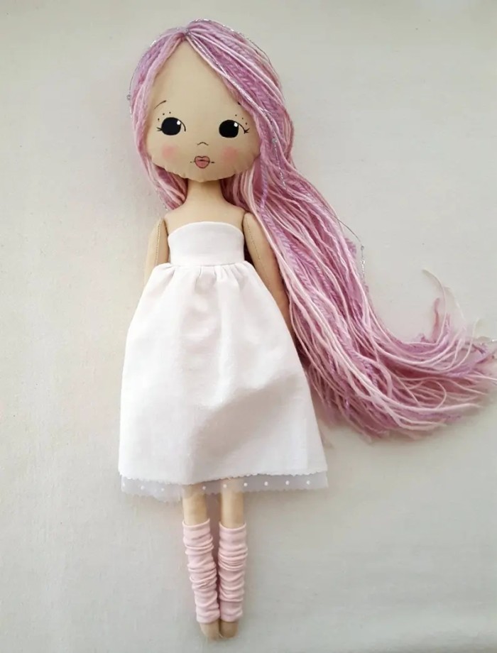 Doll with dog Rag Doll Textile doll Tilda Doll Nursery Decor Art doll