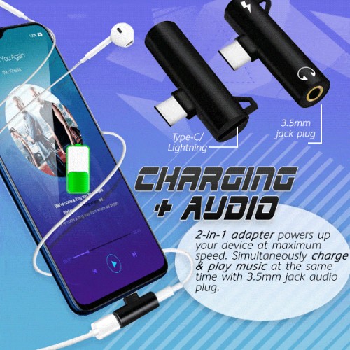 Dual Charging & Audio Adapter