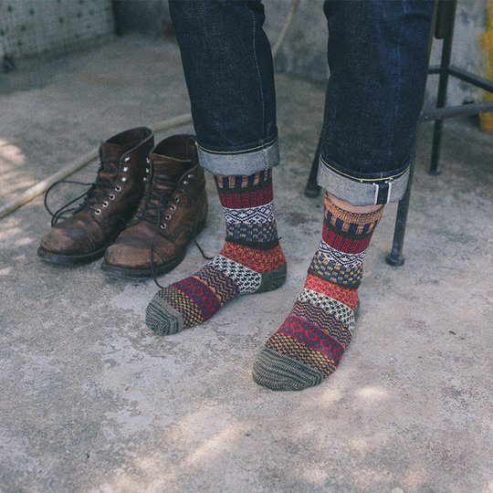 Retro Ethnic Style Socks 5 Pairs of Socks