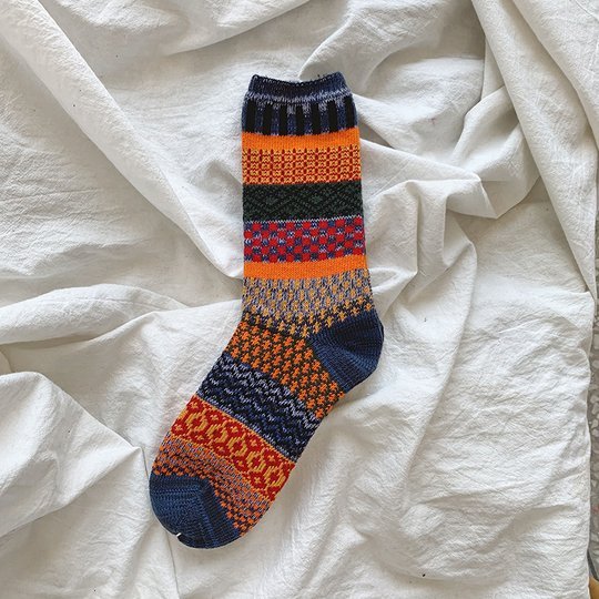 Retro Ethnic Style Socks 5 Pairs of Socks