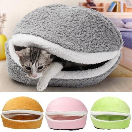 Hamburger Shape Pet Bed Removable Cotton Soft Bed Puppy House Kitten Cushion Pillow