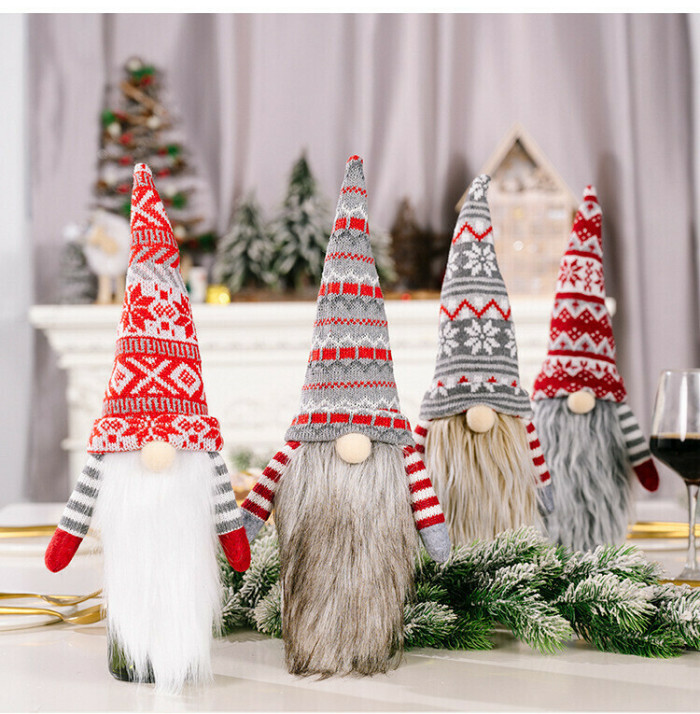 Creative Christmas Gnome Wine Bottle Covers Decorations