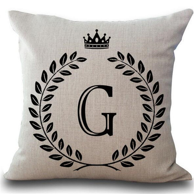 Personalized Alphabet Pillow Cover