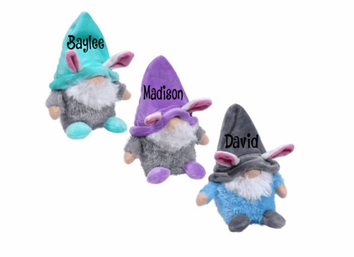Personalized Easter bunny gnome